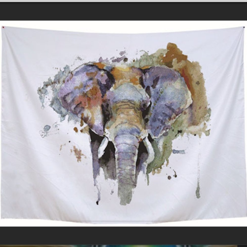 🆕Elephant Tapestry,Wall Hanging,Home Deco,Spiritual Tapestry,Reiki